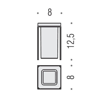Стакан настольный Colombo Over матовая сталь/матовое стекло B7041.SS-VAN