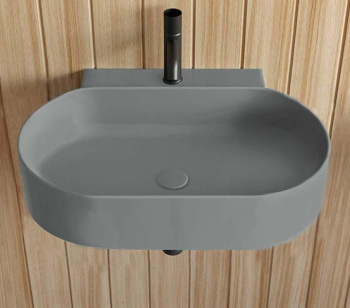 Раковина подвесная Cielo Mare MRLS60 BR 60 см серый