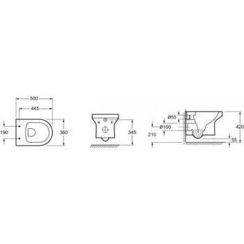 Унитаз c инсталляцией Jacob Delafon Elite E21743RU-CP