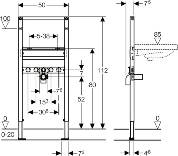 Система инсталляции для раковин Geberit Duofix 111.490.00.2
