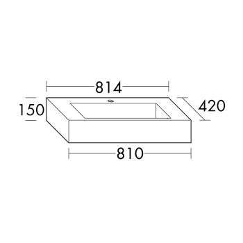 Burgbad Crono Раковина 81x42 см, 1 отв., цвет: белый MWDT081C0001*1