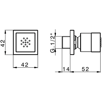 Боковая форсунка круглая Cisal Cherie хром DS01509021 Акция