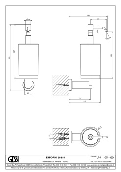 Дозатор для жидкого мыла Gessi Emporio Emporio accessories 38815.031 Chrome