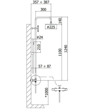 Душевая стойка Paffoni Birillo ZCOL684LIQNO