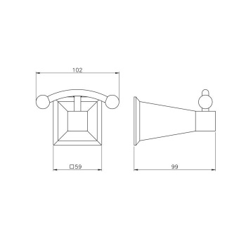 Крючок настенный Nicolazzi Vincent хром 1081CR