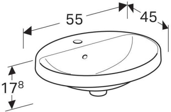 Раковина встраиваемая Geberit VariForm 500.720.01.2 белая