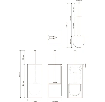 Ёршик для унитаза Bemeta Niva 101113091 хром