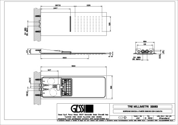 Верхний душ Gessi Tremillimetri 33063.239 Steel Brushed