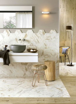 Мозаика R4ZM Bistrot Mosaico Calacatta Michelangelo Soft 30x30