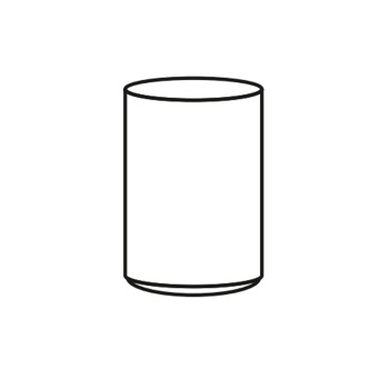 Стакан для зубных щеток ADJ D7xH10, черный/хром 1110707