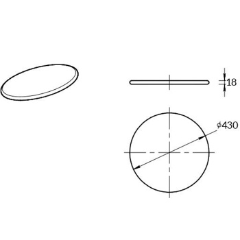 Круглая полка CONO встраиваемая Kerama Marazzi 43 1, белая глянцевая CO4.43\WHT