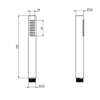 Ручной душ из латуни Fima Carlo Frattini Wellness брашированный черный хром F2067OTCS