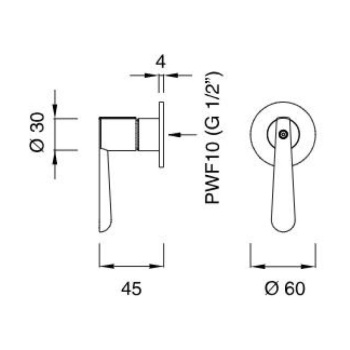 Смеситель для ванны CЕА Design Lutezia Plus LTZ 80 S сталь
