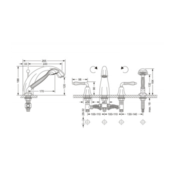 Смеситель для ванны Jorger Albano 608.40.100.000