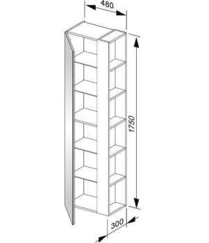 Шкаф-пенал Keuco Plan 48 32930290001 инокс