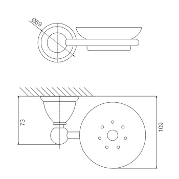Мыльница стеклянная Fima Carlo Frattini Style настенная, хром F6043/2CR