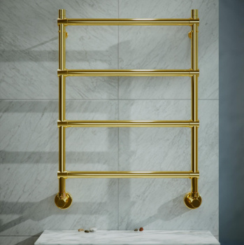 Полотенцесушитель водяной Margaroli Sole 4424704(26)GDN 72x54 золото