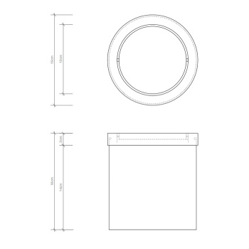 Корзина для бумаги Decor Walther DW 1240 14.5xh16 с крышкой, черный матовый 611060