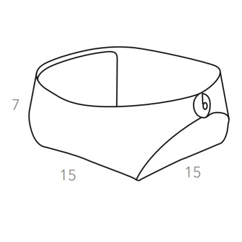 Корзинка ADJ Flora 15x15xH7, белый/панна котта 0041.10/16
