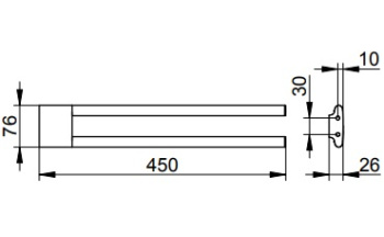 Полотенцедержатель Keuco Edition 400 11518290000 красное золото шлифованный