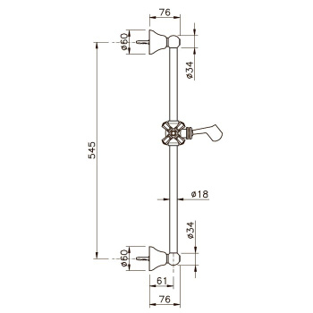 Штанга Nicolazzi  классическая 8072CR01