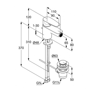 Смеситель для биде Kludi PURE&SOLID 342170575 хром