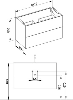 Тумба под раковину Keuco Plan 100 32973300000