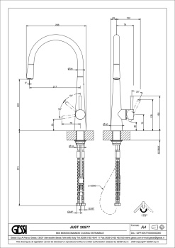 Смеситель для кухни Gessi JUST 20577.149 Finox Brushed Nickel