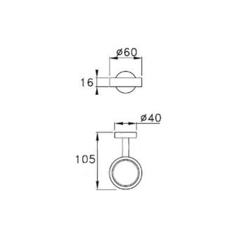 Подстаканник настенный Stella Lucilla (без стакана) 1012 хром LL 10004 CR00