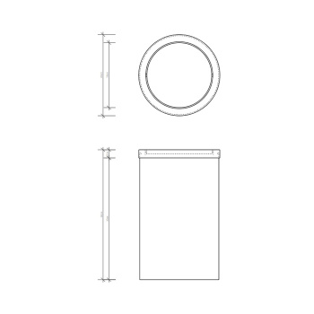 Ведро для мусора Decor Walther DW 104 напольное, черный матовый 603560