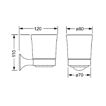 Стакан Jorger Valencia 638.00.036.022 розовое золото