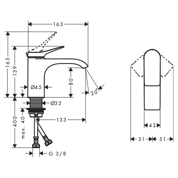 Смеситель для раковины Hansgrohe Vivenis 75012000 хром