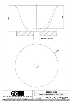 Накладная раковина Gessi Goccia 39133.519 Gres