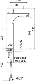 Смеситель для раковины Paffoni Red RED071CR120 хром