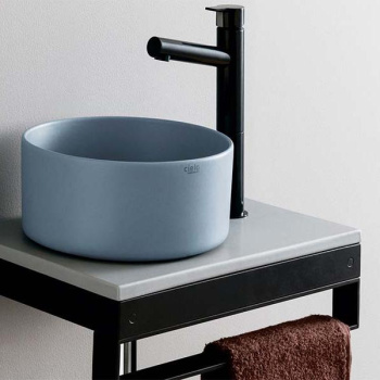 Раковина накладная Cielo Shui Comfort MILAT PL 25 см голубой