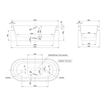 Слив перелив с системой Knief Kit B click-clack, хром 0100-091-04
