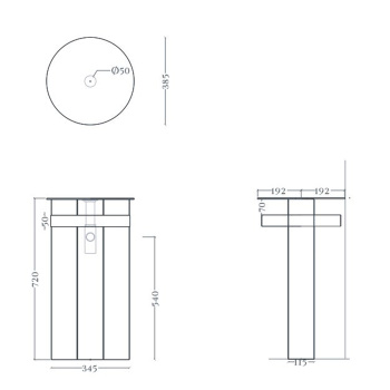 Тумба с раковиной Artceram Church 71х39, напольная, moka BRL001 01 00