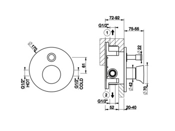 Смеситель для душа Gessi 45079.279 Matte White