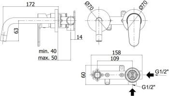 Смеситель для раковины Paffoni Green GR101CR70 хром