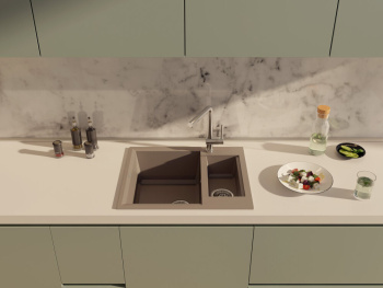 Мойка кухонная Omoikiri Sakaime 60-2-DC темный шоколад 4993912