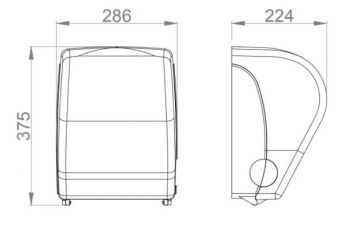 Пластиковый диспенсер для рулонных полотенец черный Nofer Black 04032.2.N