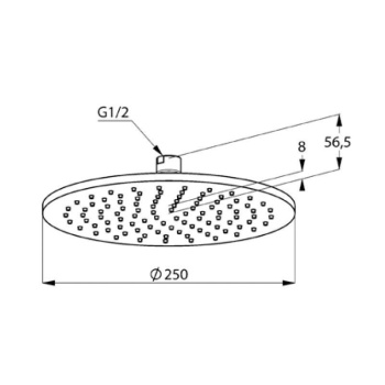 Верхний душ Kludi A-QA 643259100, белый