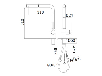 Смеситель для кухни Mamoli PROGRAMMA CUCINA 7211TC00000K