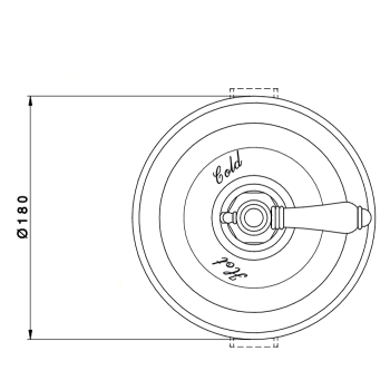 Смеситель для душа Nicolazzi Teide Внешняя часть термостата без запорного вентиля на 3/4 METAL 4914CR05
