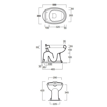 Унитаз напольный Simas Arcade AR801bi белый
