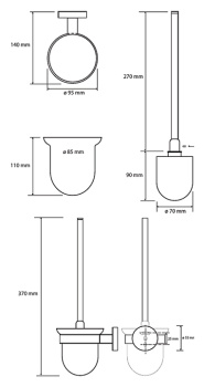 Туалетный ершик Bemeta Dark 104113010