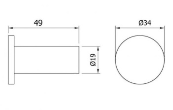 Крючок для полотенец Nofer Verona черный 16873.N