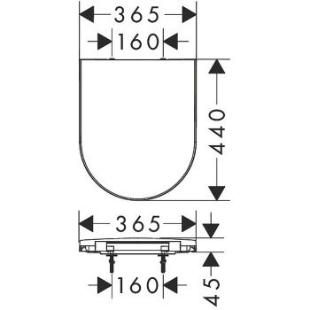 HG EluPura Original S Сидение для унитаза с микролифтом, с верхним креплением, белый