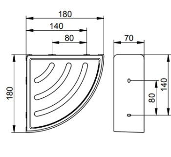 Угловая корзинка для душа Keuco Elegance 11657290001 красное золото шлифованное\антрацит