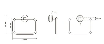 Полотенцедержатель Bemeta Alfa 102502062